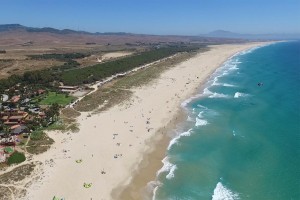 Vistas aéreas de la playa Lances Sur